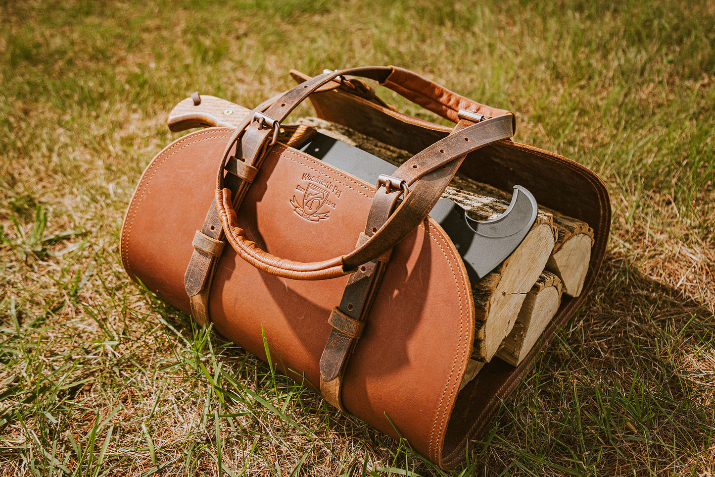 Leather Log Carrier