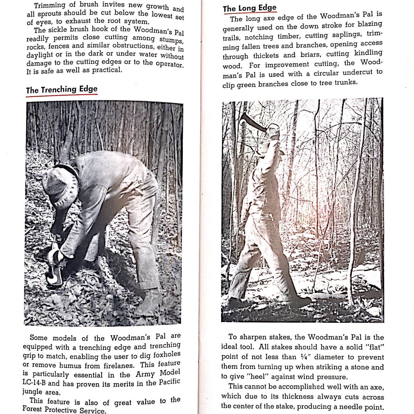 Authentic 1944 Woodman's Pal Owner's Manual