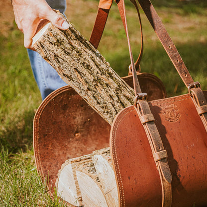 Leather Log Carrier