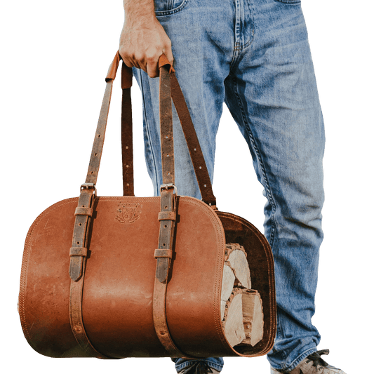 Leather Log Carrier